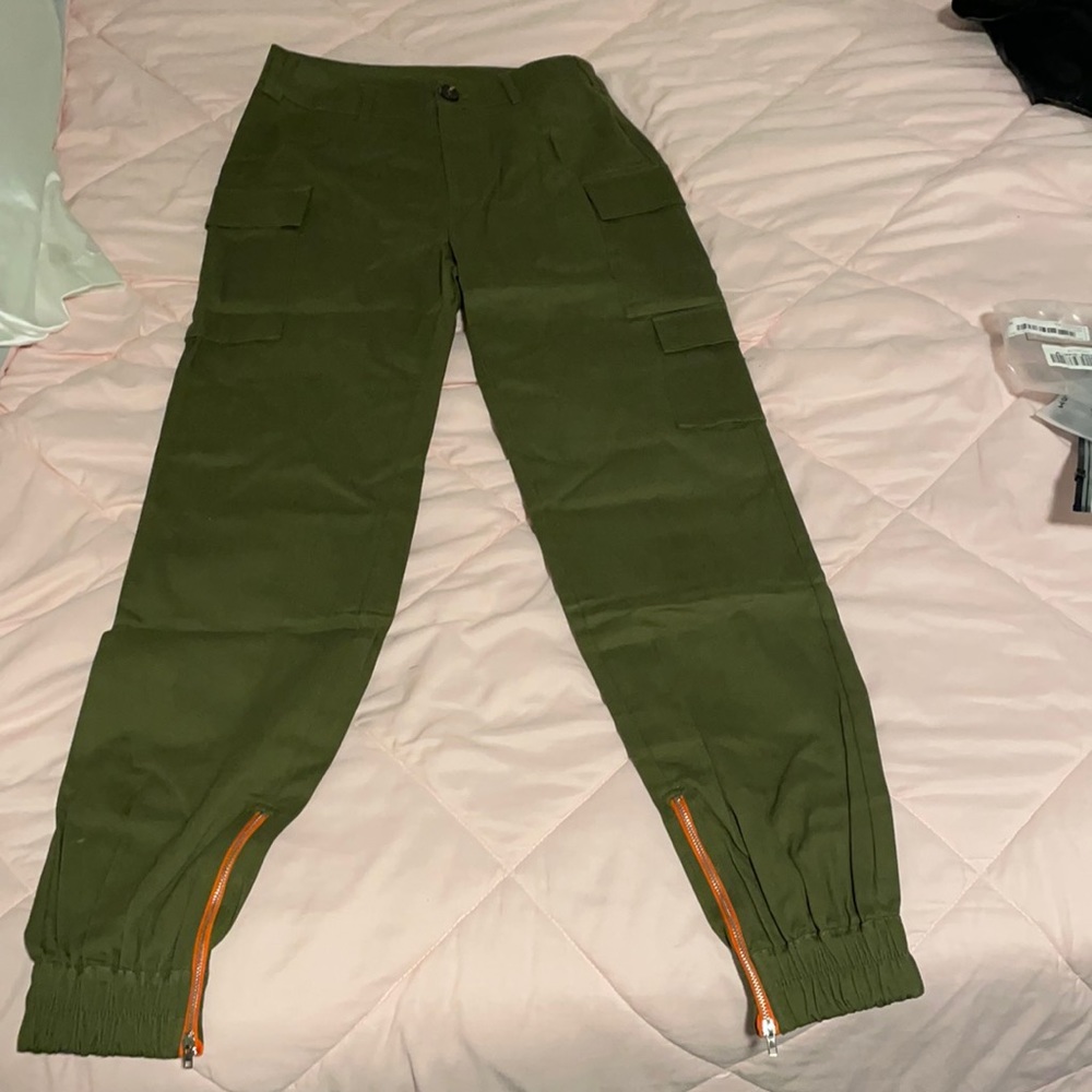 Olive green cargo pants